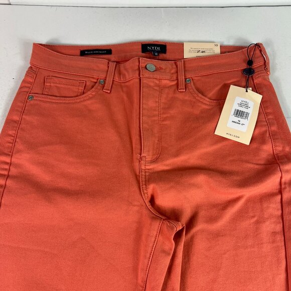 Not Your Daughters Jeans Women's 34x26* Billie Mini Boot Cut Orange Denim Tag 10 - Picture 2 of 16